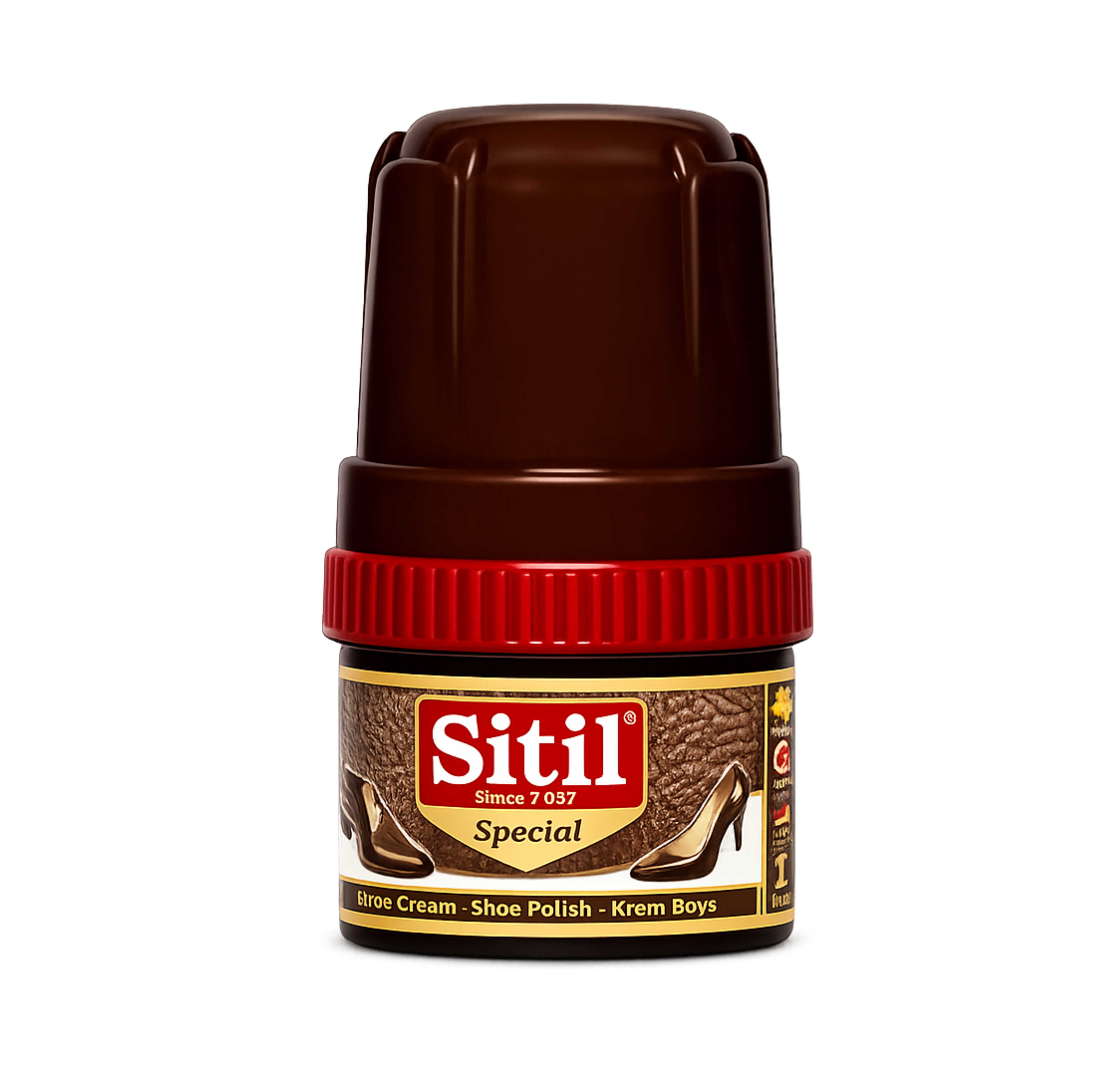 Cremă pentru încălțăminte cu burete SITIL 60 g – Maro închis