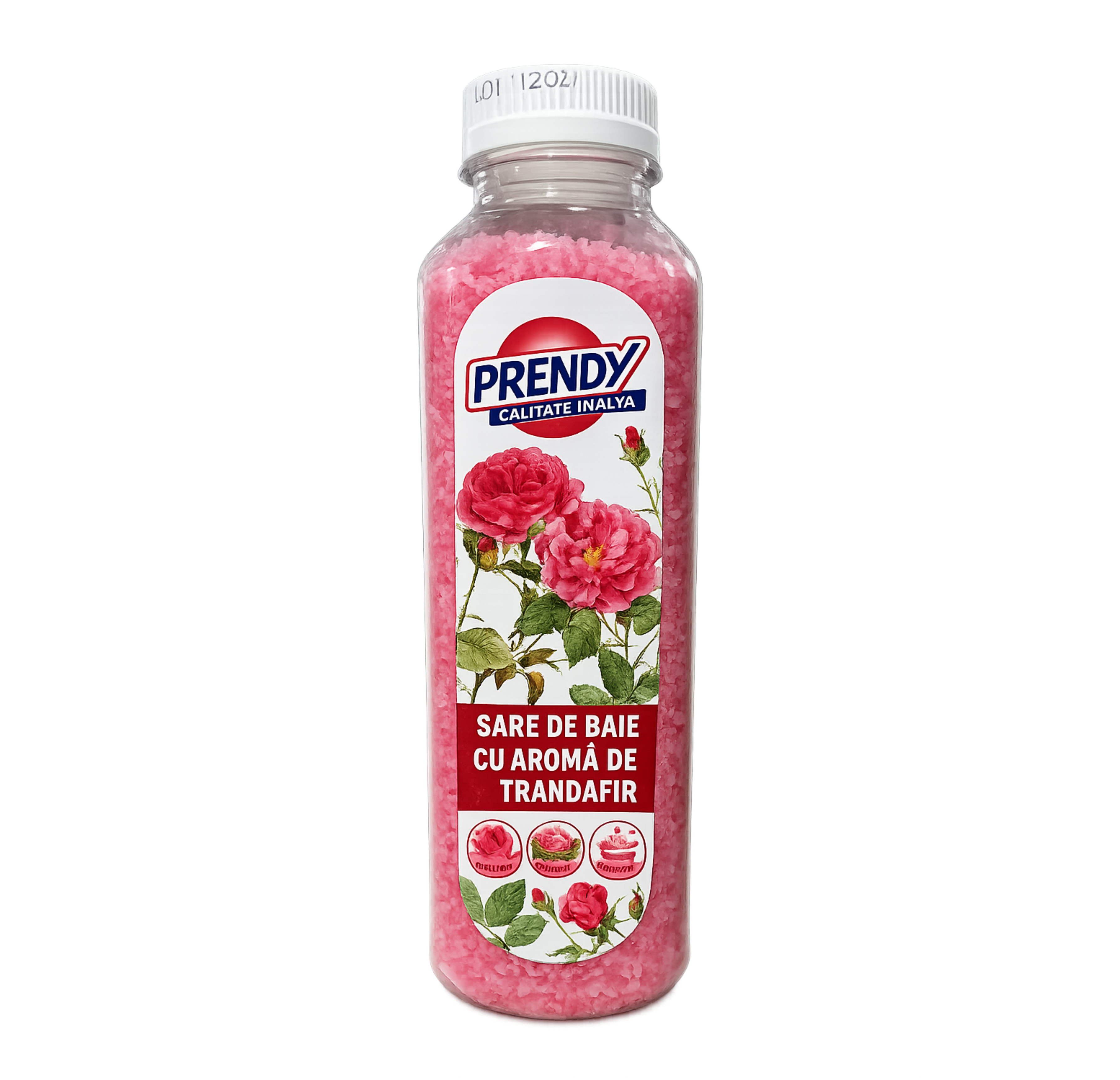 PRENDY Sare de baie cu aromă de trandafir 600 g