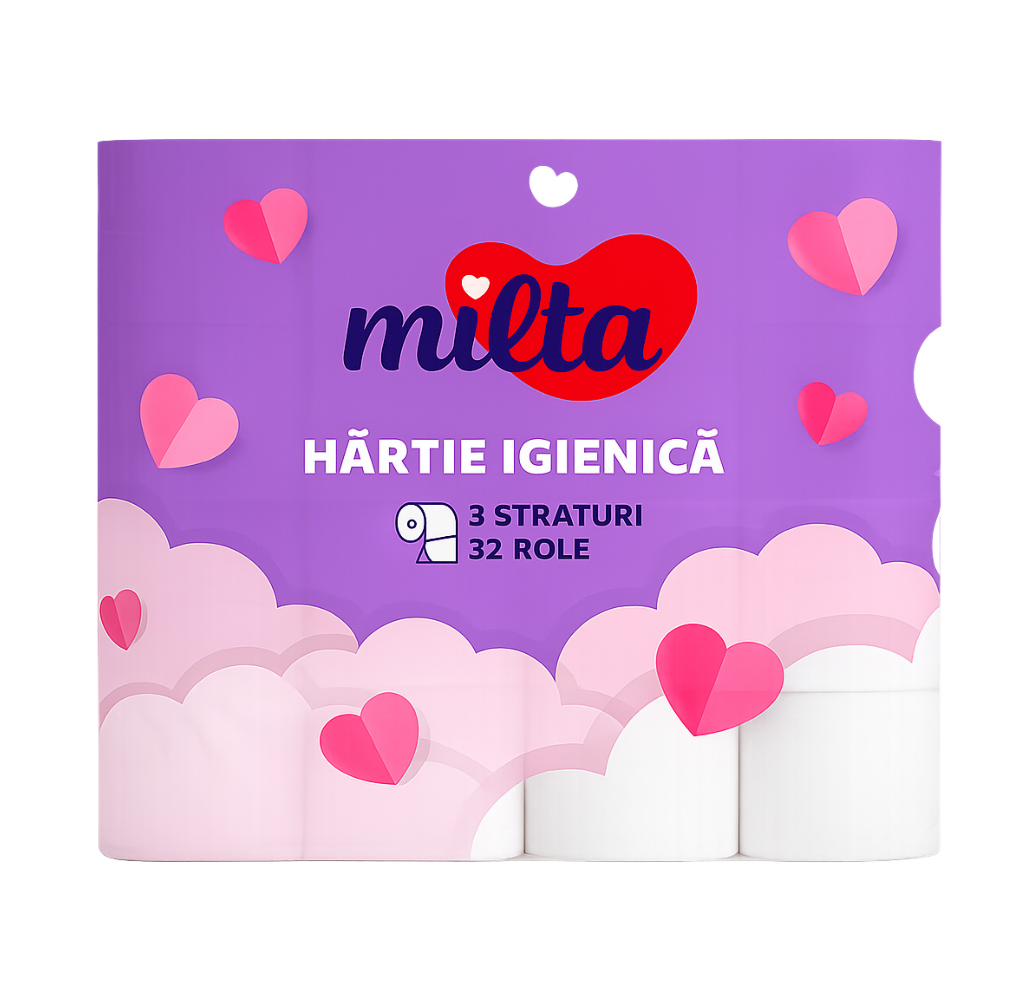 Hârtie igienică MILTA 3 straturi (set 32 role)