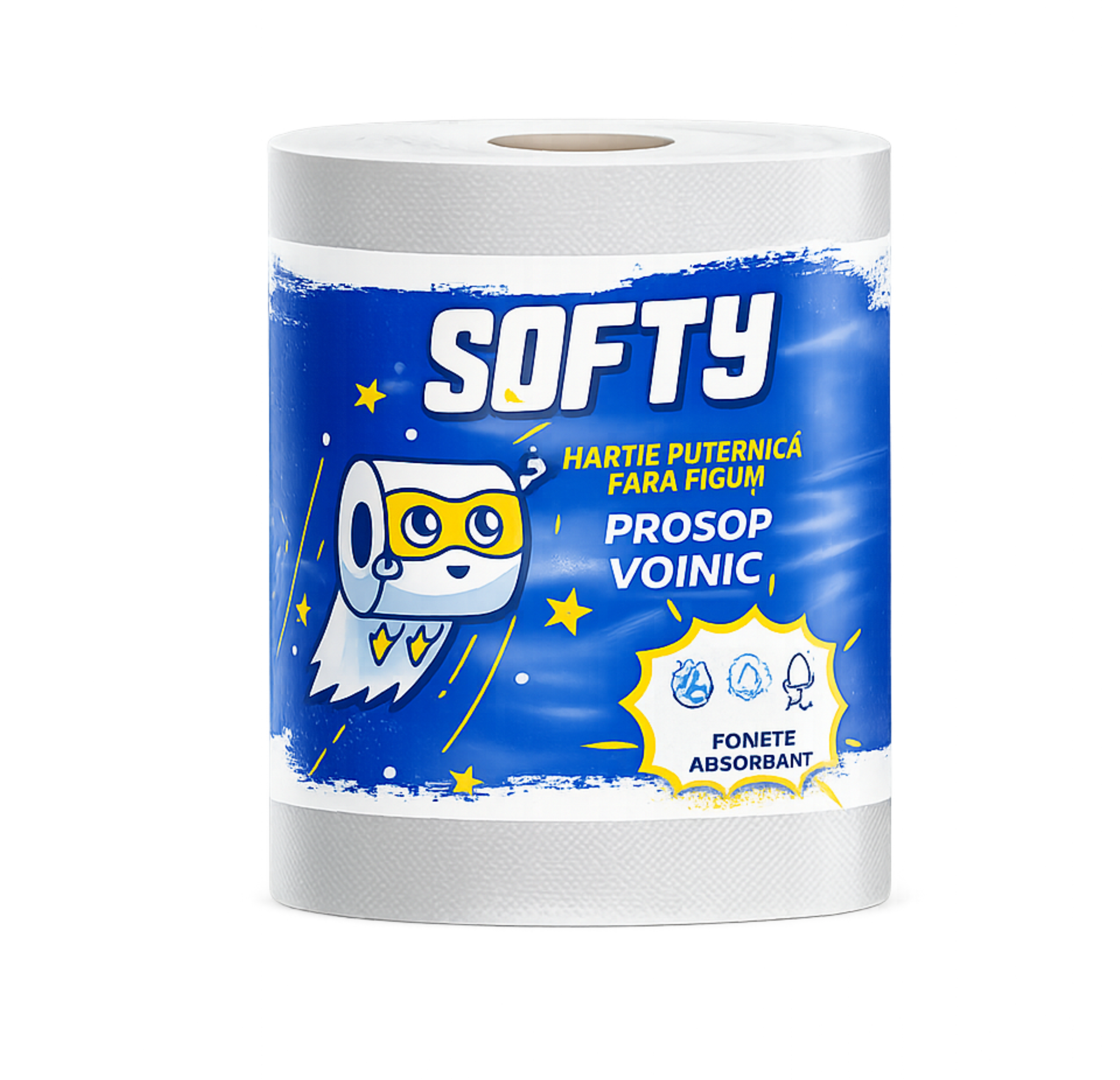 Prosop pentru bucătărie profesional Softy, 2 straturi, 500 foi, 100 m
