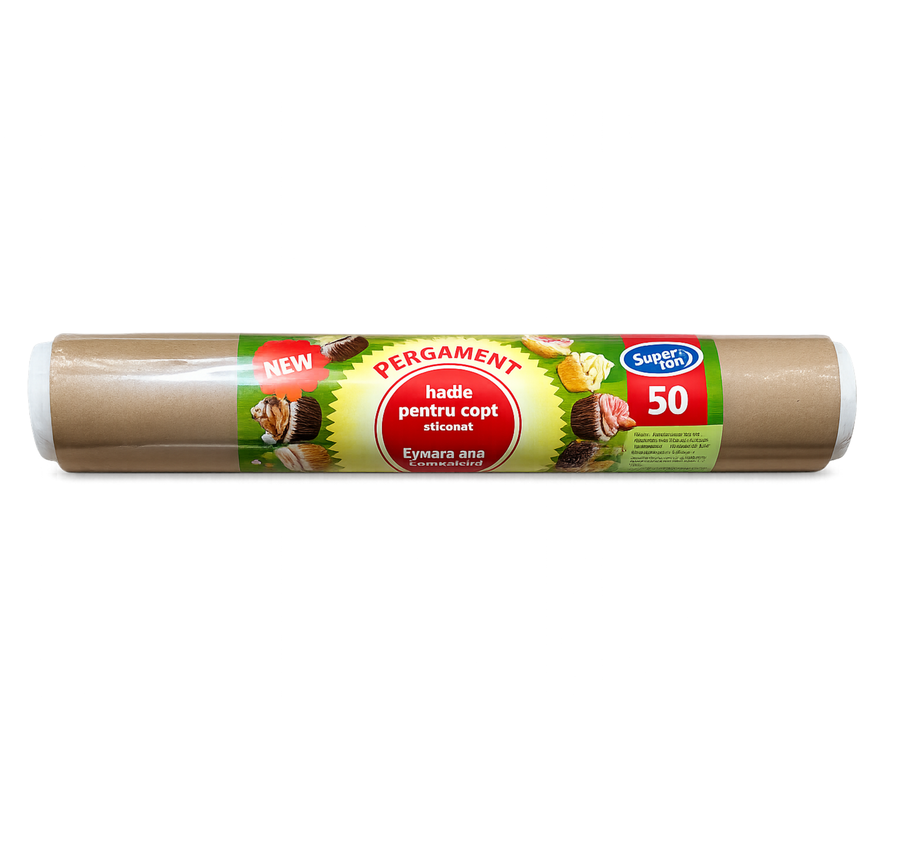 Hârtie pentru copt 38 cm × 50 m – maro (rolă mare)