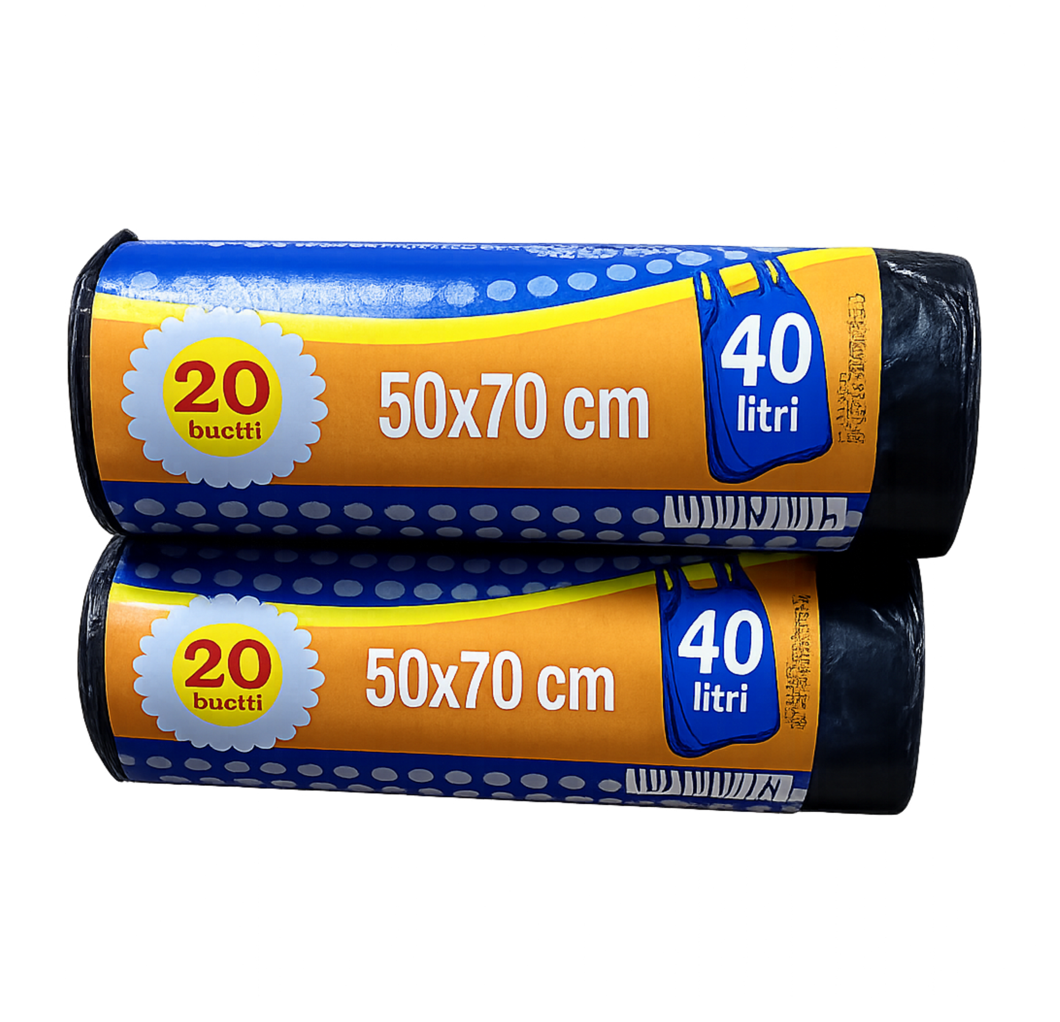Saci pentru gunoi Super Top cu toarte 40 L – negri (20 buc.)