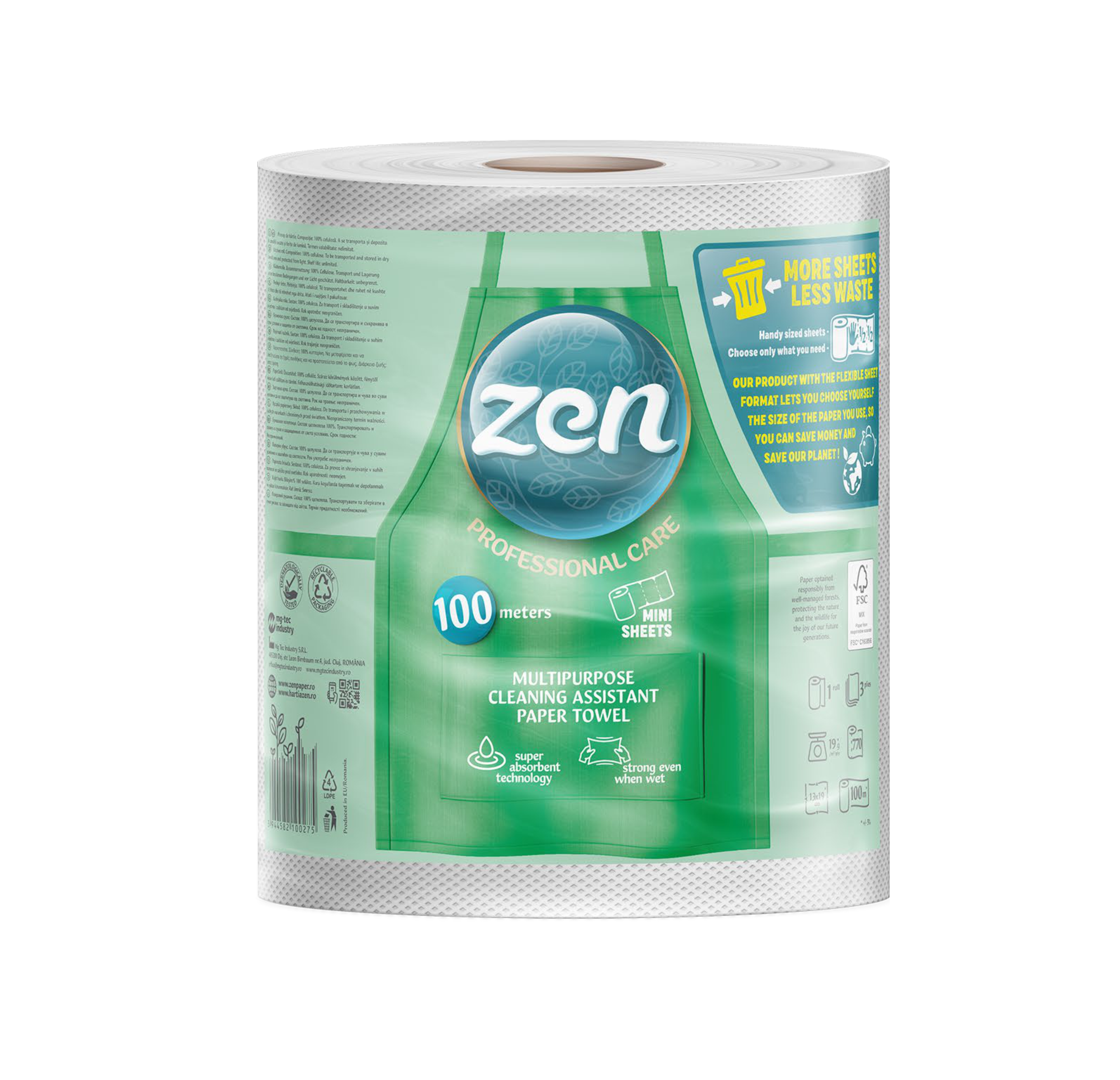 Prosop pentru bucătărie profesional Zen, 2 straturi, 770 foi
