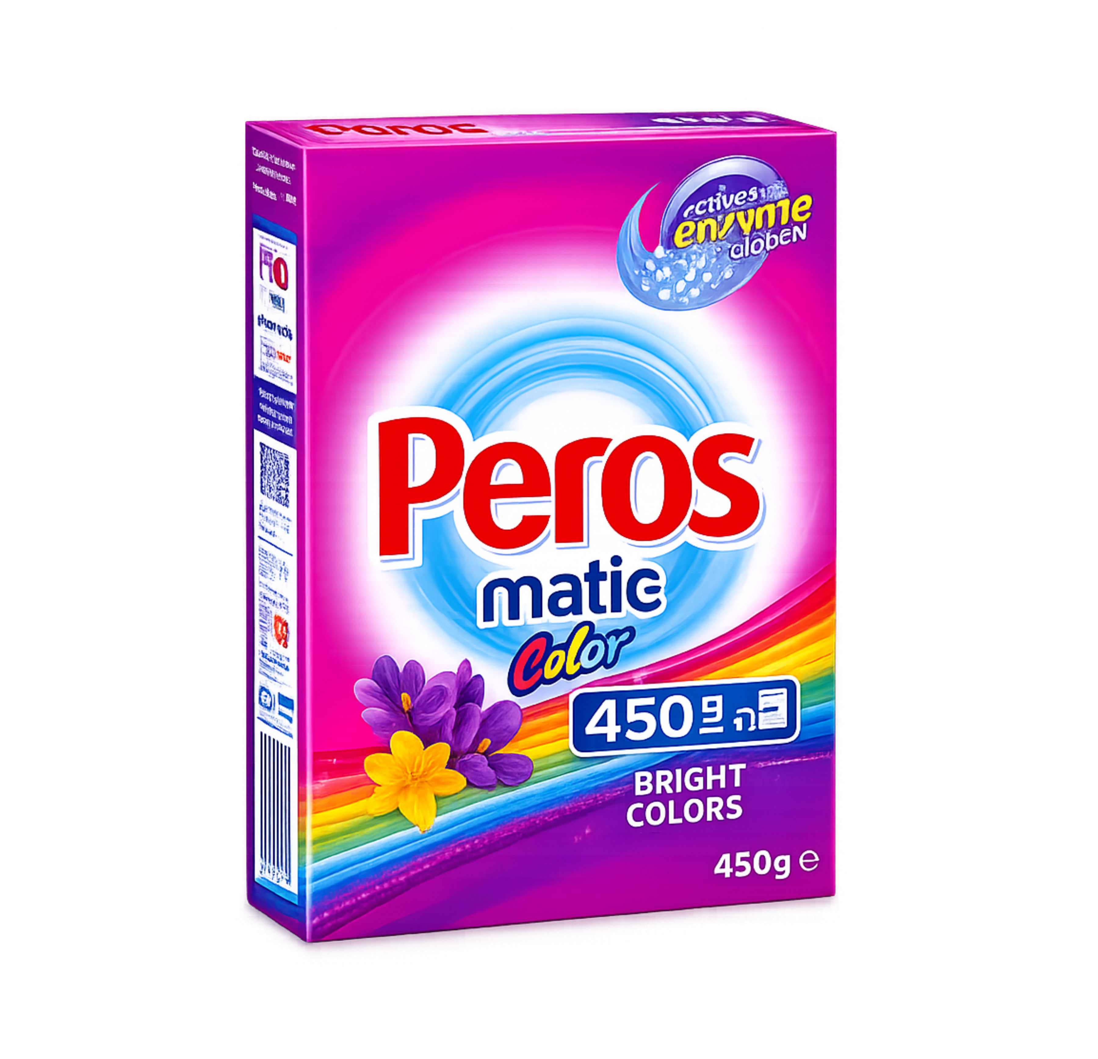 Detergent praf PEROS Automat 450 g (cutie carton) Bright Colors