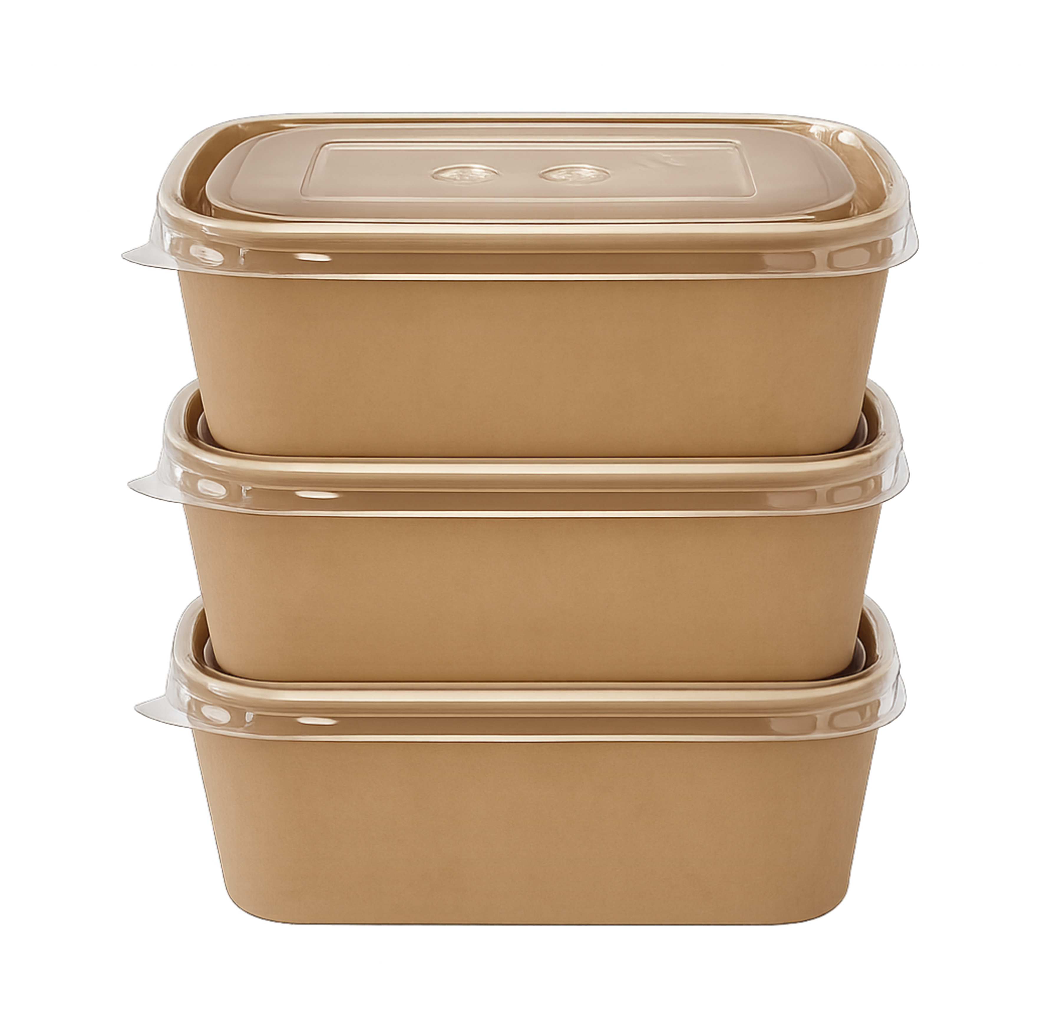 Container Kraft pentru salată cu capac 750 ml (set 50)