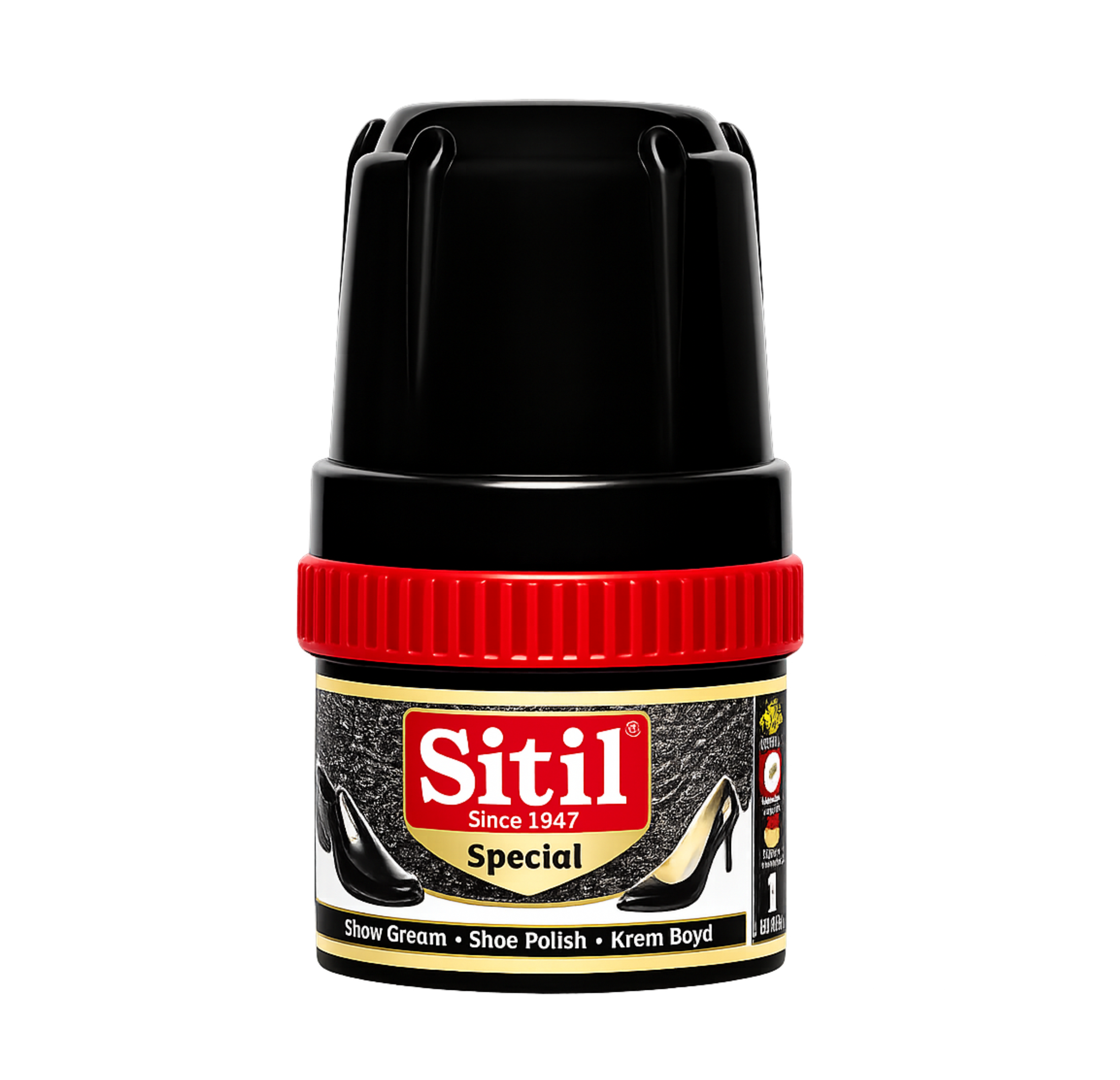 Cremă pentru încălțăminte cu burete SITIL 60 g – Negru