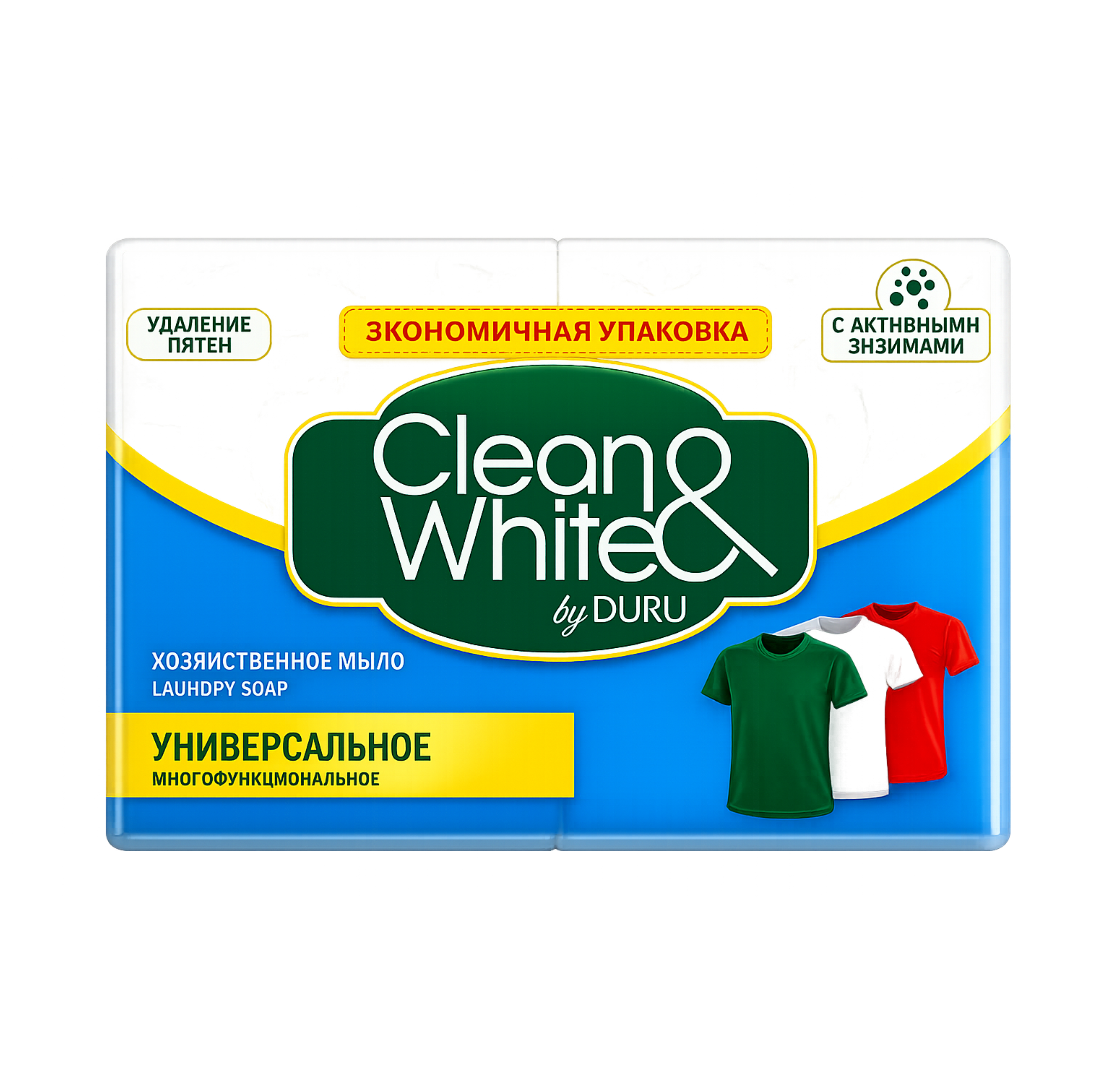 Săpun de toaletă DURU Clean & White Universal 4 × 120 g