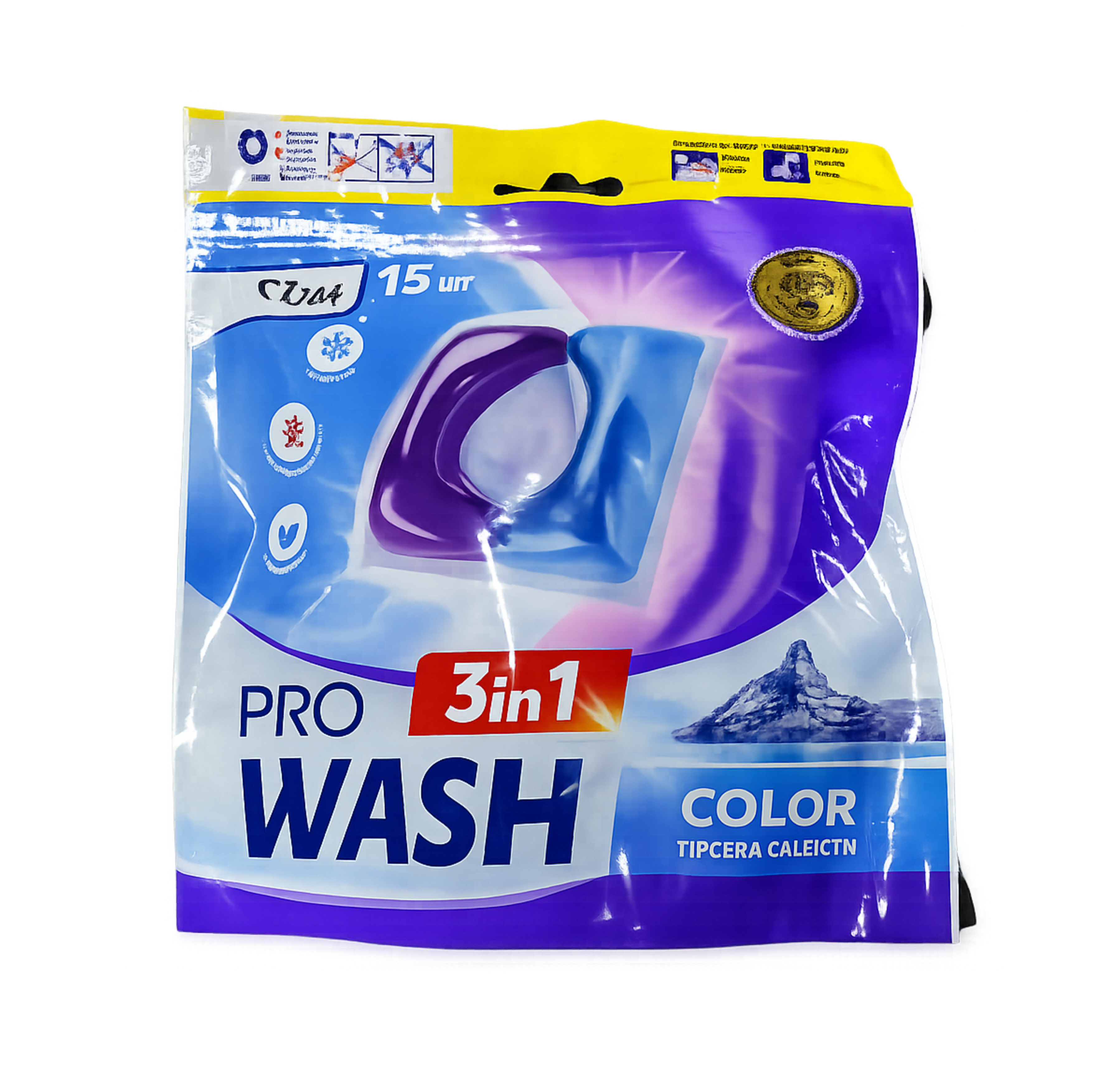 Capsule pentru spălarea hainelor ProWASH Color – 15 buc