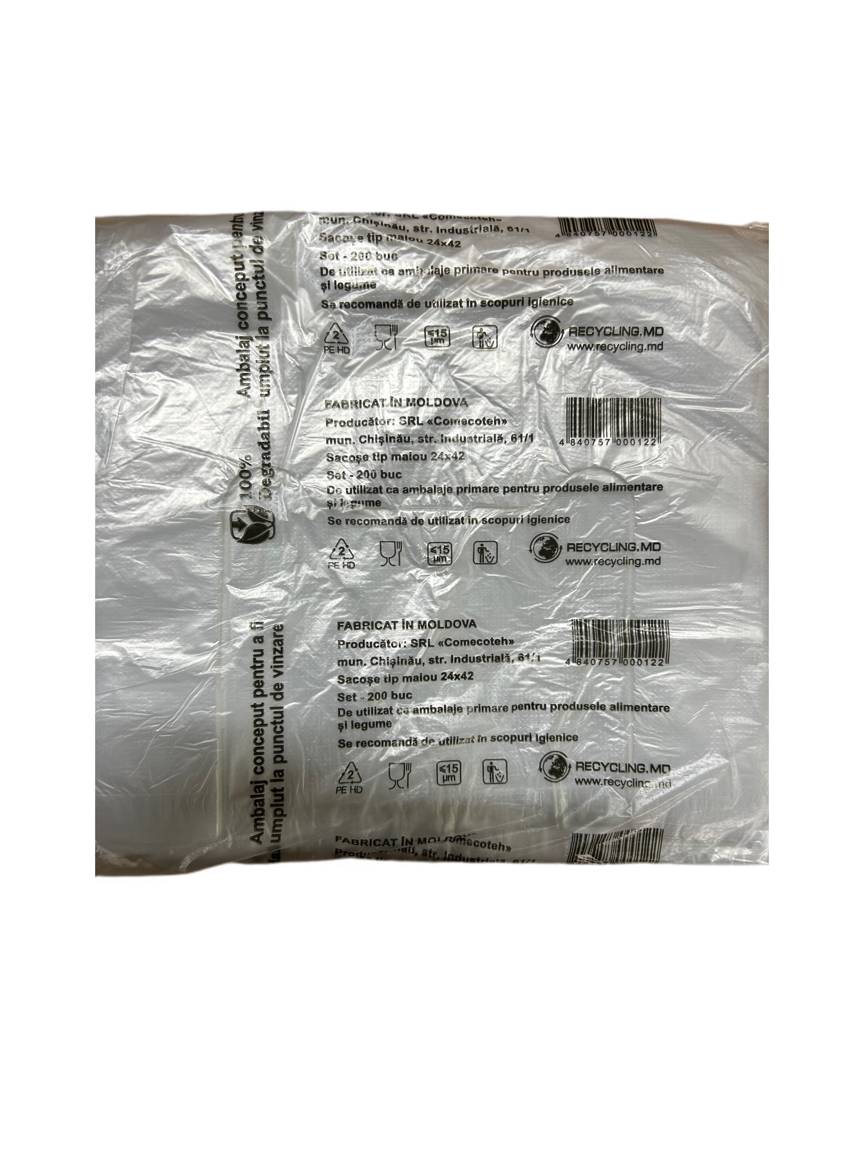 Ambalaj biodegradabile 24*42 cm m300 MD set 200