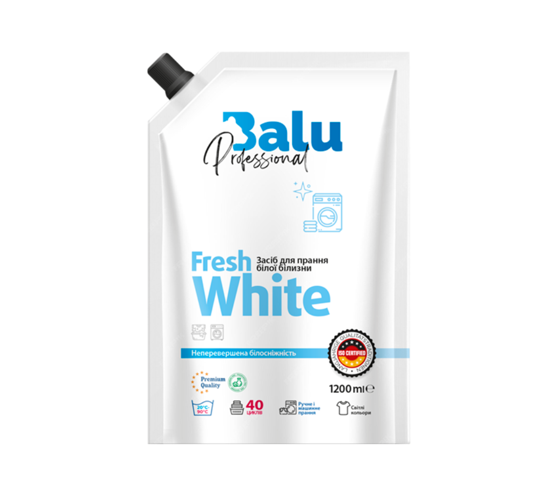 BALU Fresh WHITE pentru spălarea rufelor albe 1200 ml