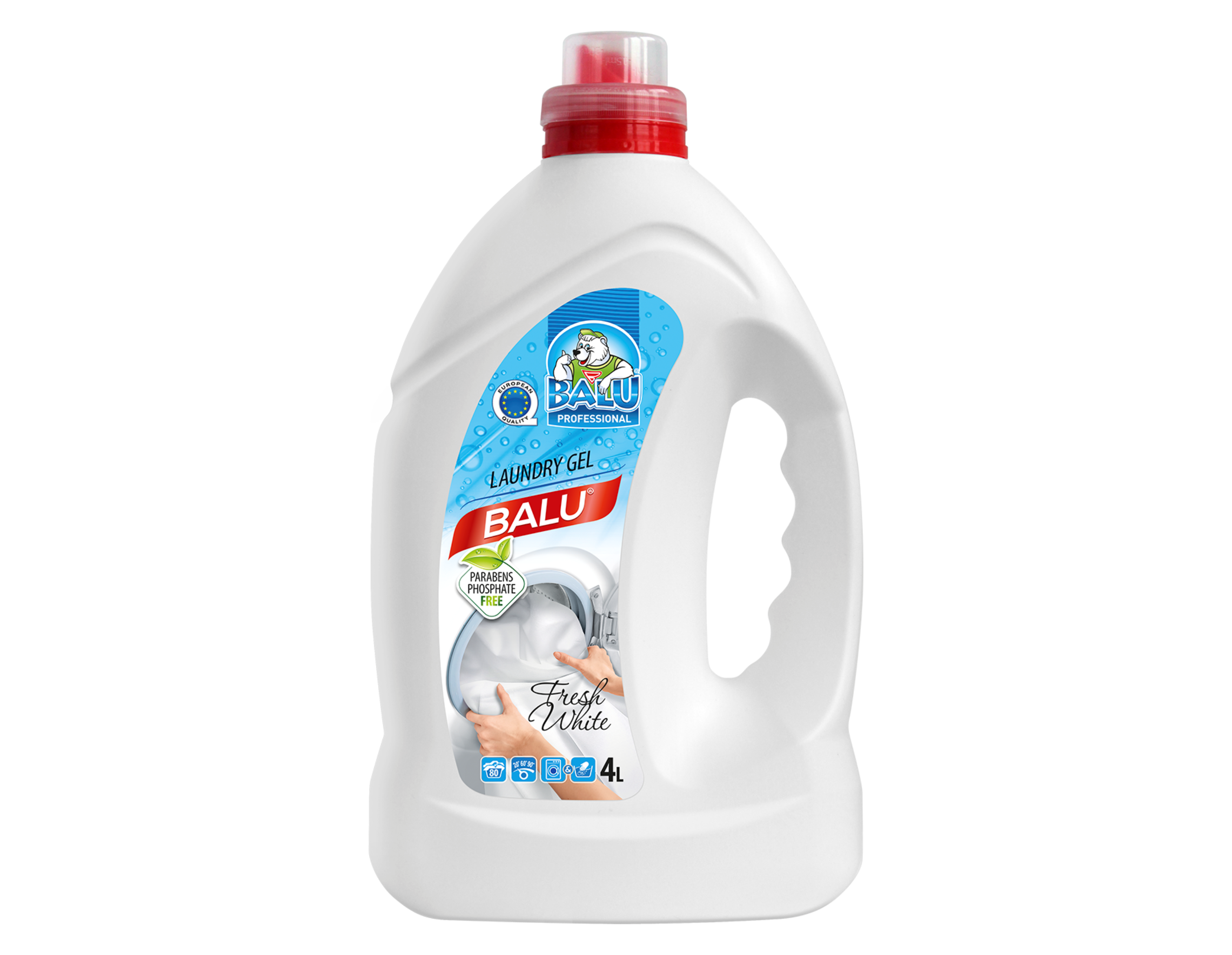 BALU Fresh WHITE pentru spălarea rufelor albe 4L