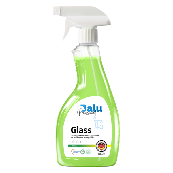 BALU Glass pentru geamuri și oglinzi „Lime” 500 ml