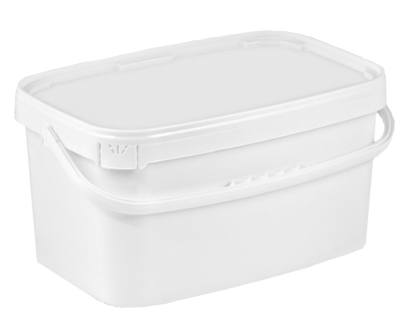 Caldare cu capac 2.5 L Alb dreptungh