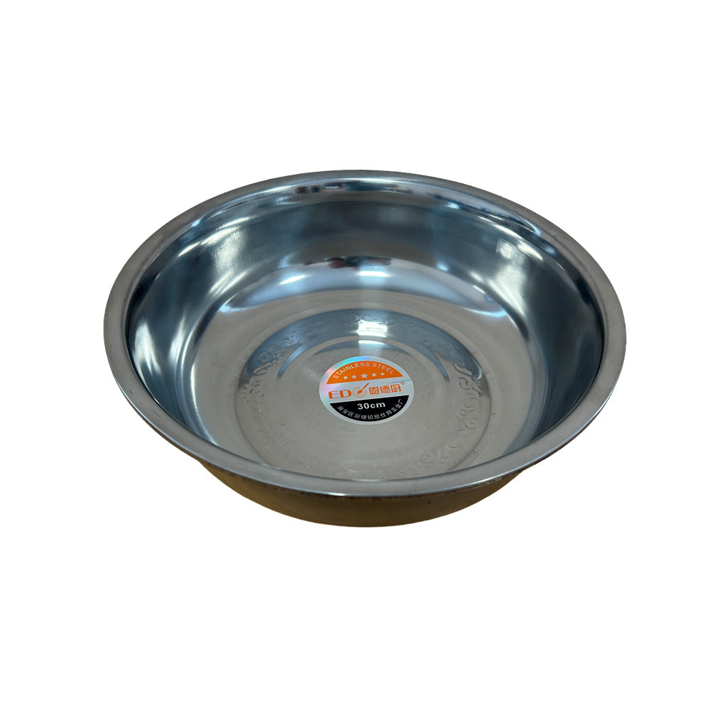 Чаша из нержавеющей стали, 30 см, премиум-класса.