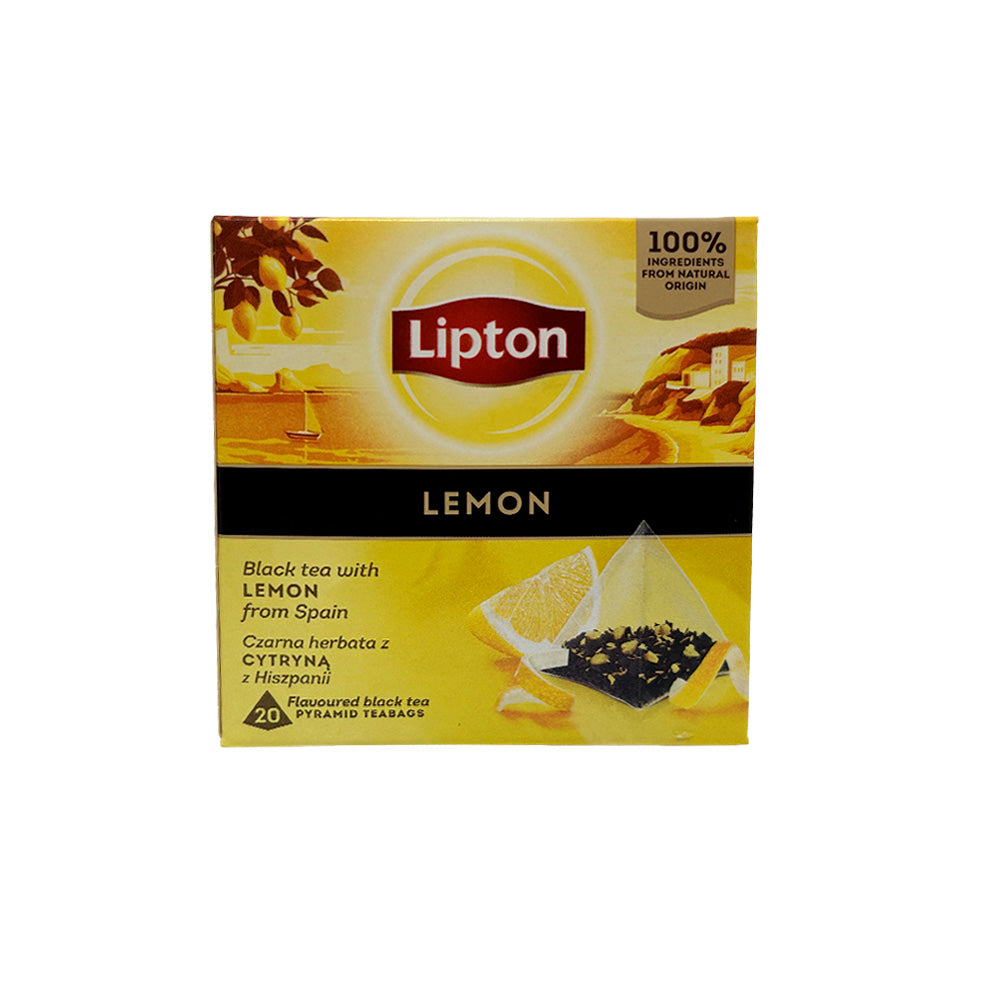 Чай Lipton черный Лимон 20 пакетов Пирамида