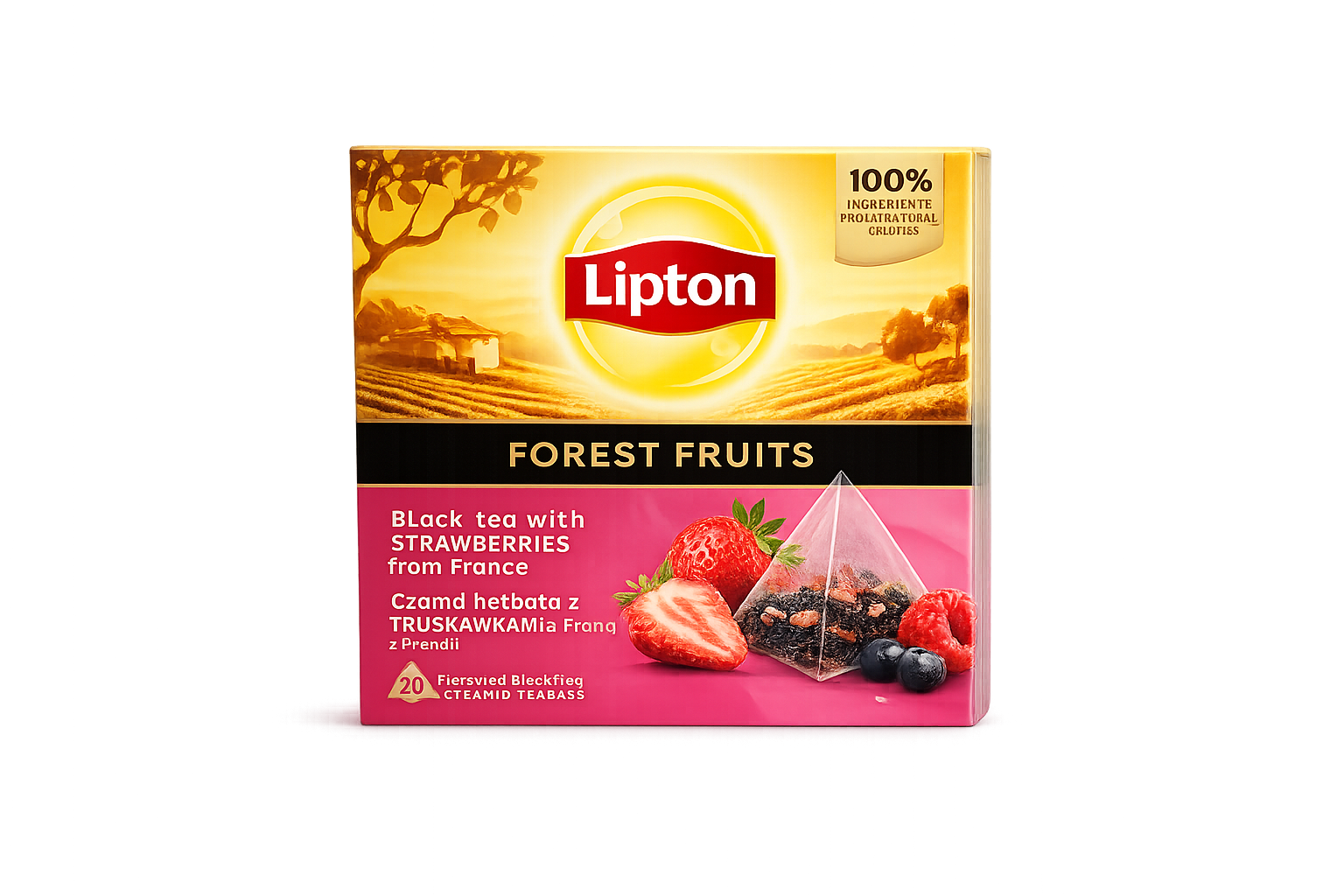 Ceai Lipton negru Fructe de padure 20p Pyramida