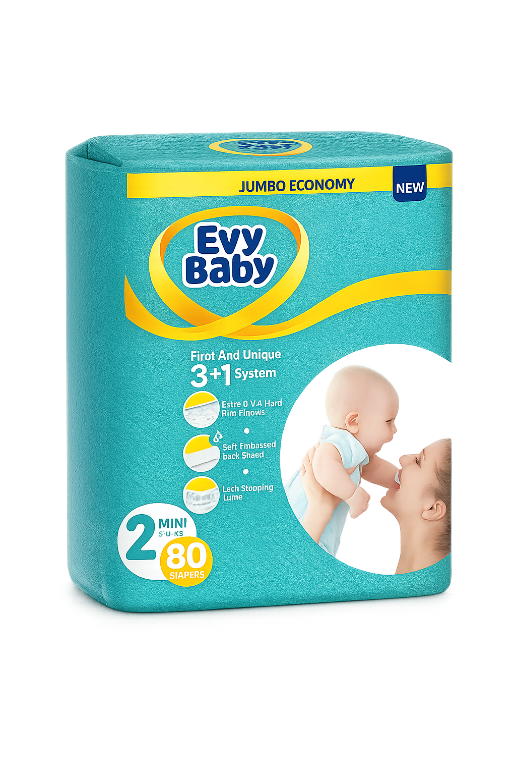 Evy Baby Jumbo Nr 2 (3-6 kg) 80 buc