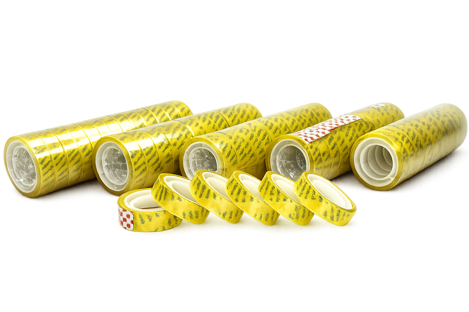 Benzi adezive (scotch) 12mm*40mc /10m/ (set 12)
