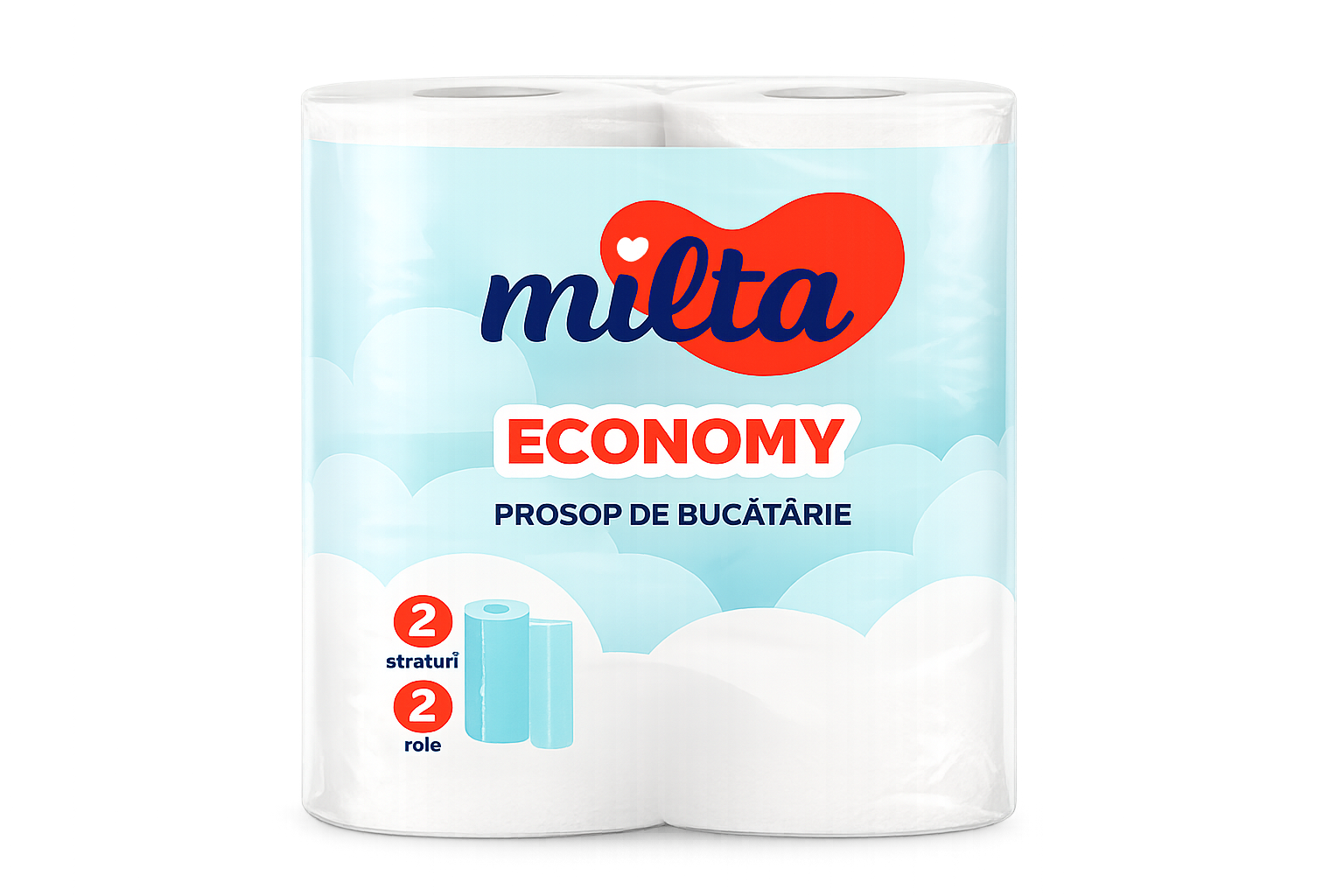Бумажные полотенца MILTA Economy, 2 рулона