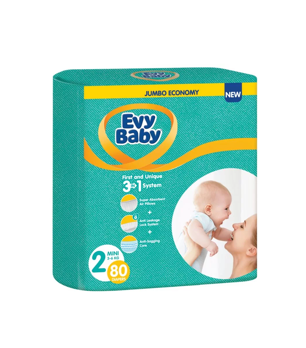 Evy Baby Jumbo Nr 2 (3-6 kg) 80 buc