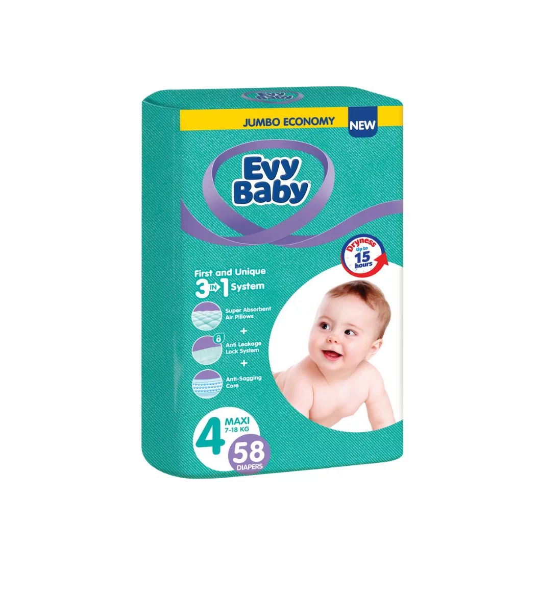 Evy Baby Jumbo Nr 4 (7-18kg) 58 pcs
