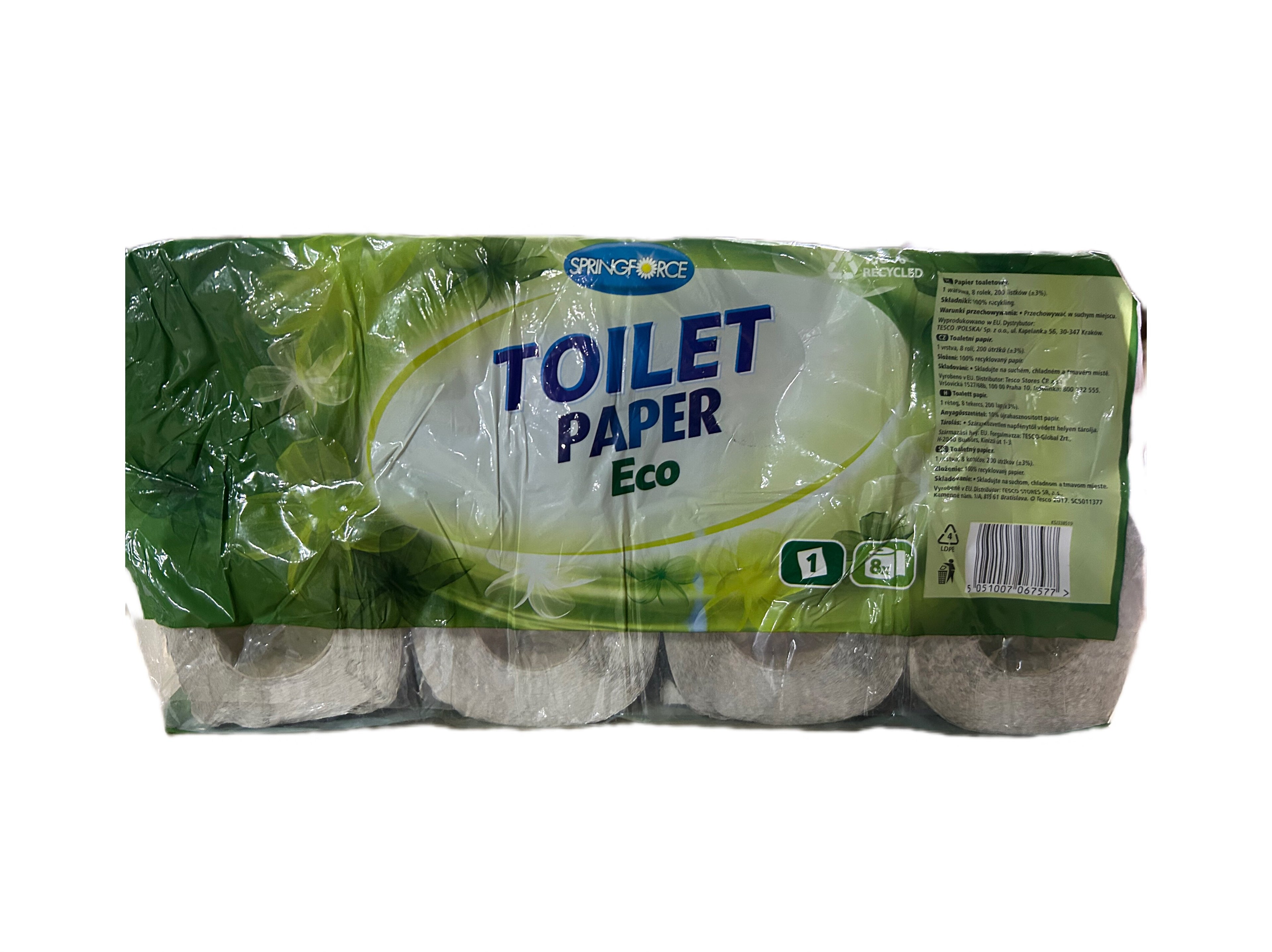 Hirtie igienica MILTA Spring Force Eco (set 8 buc)