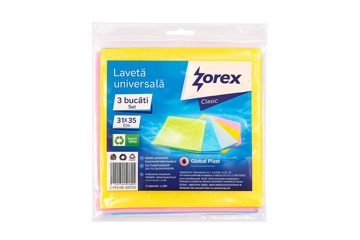Lavete viscoza "Zorex' 3 buc 31*35cm (LAUN) 1/40