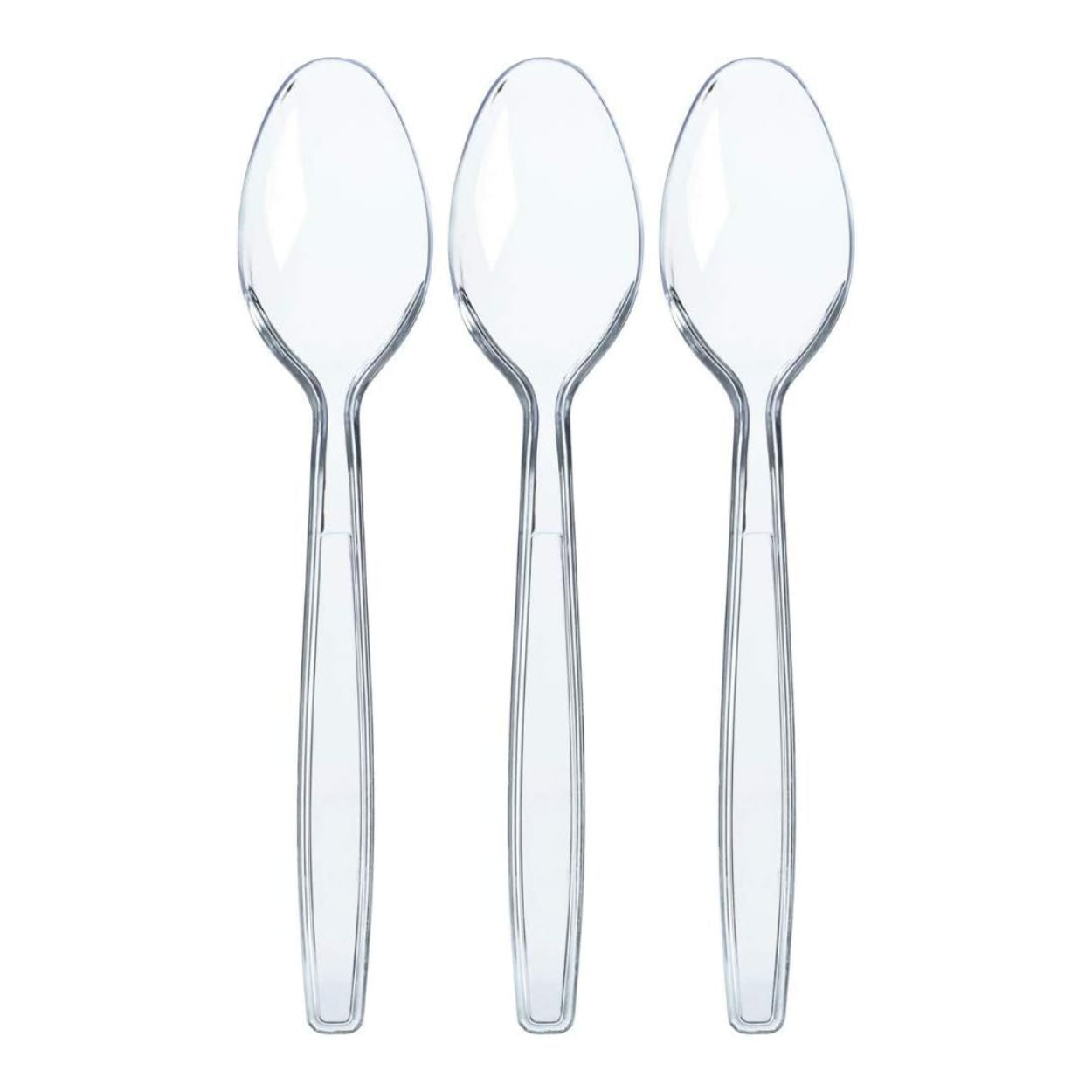 Большие биопластиковые ложки (сет 100 штук)