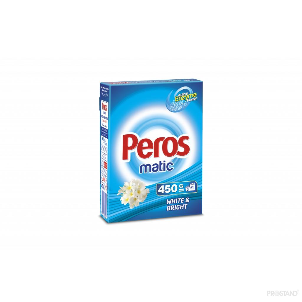 PEROS Detergent praf automat 450g carton White & Bright