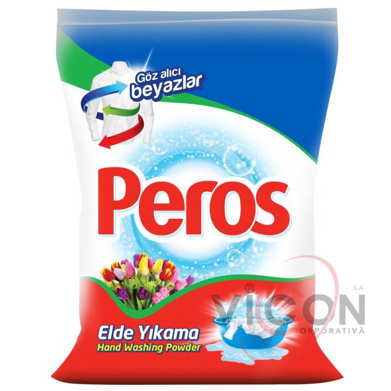 PEROS Стиральный порошок для ручной стирки 400 гр. в мягкой упаковке (для цветного и белого)
