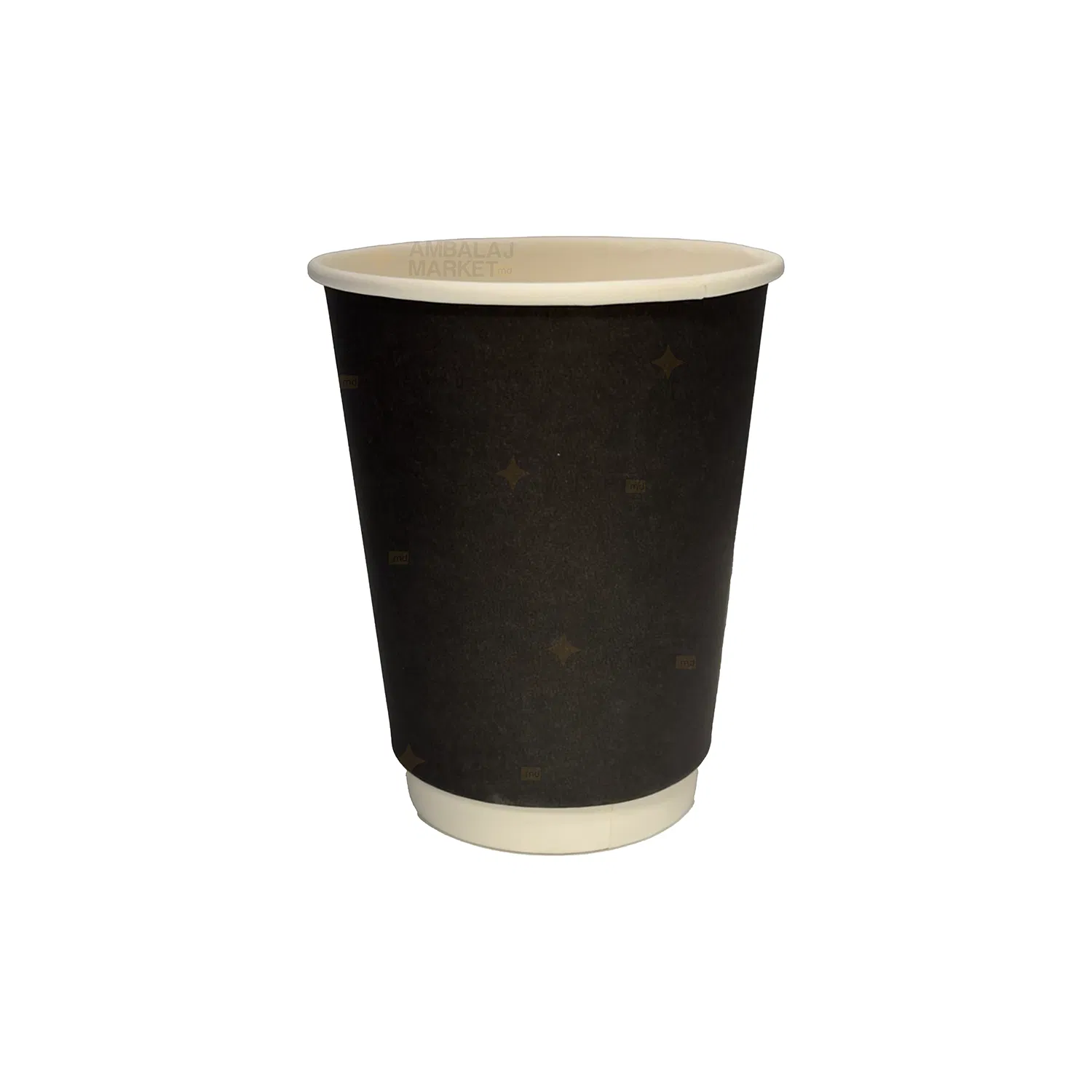 Pahar din carton dublu NEGRU 250 ml  (set 25)