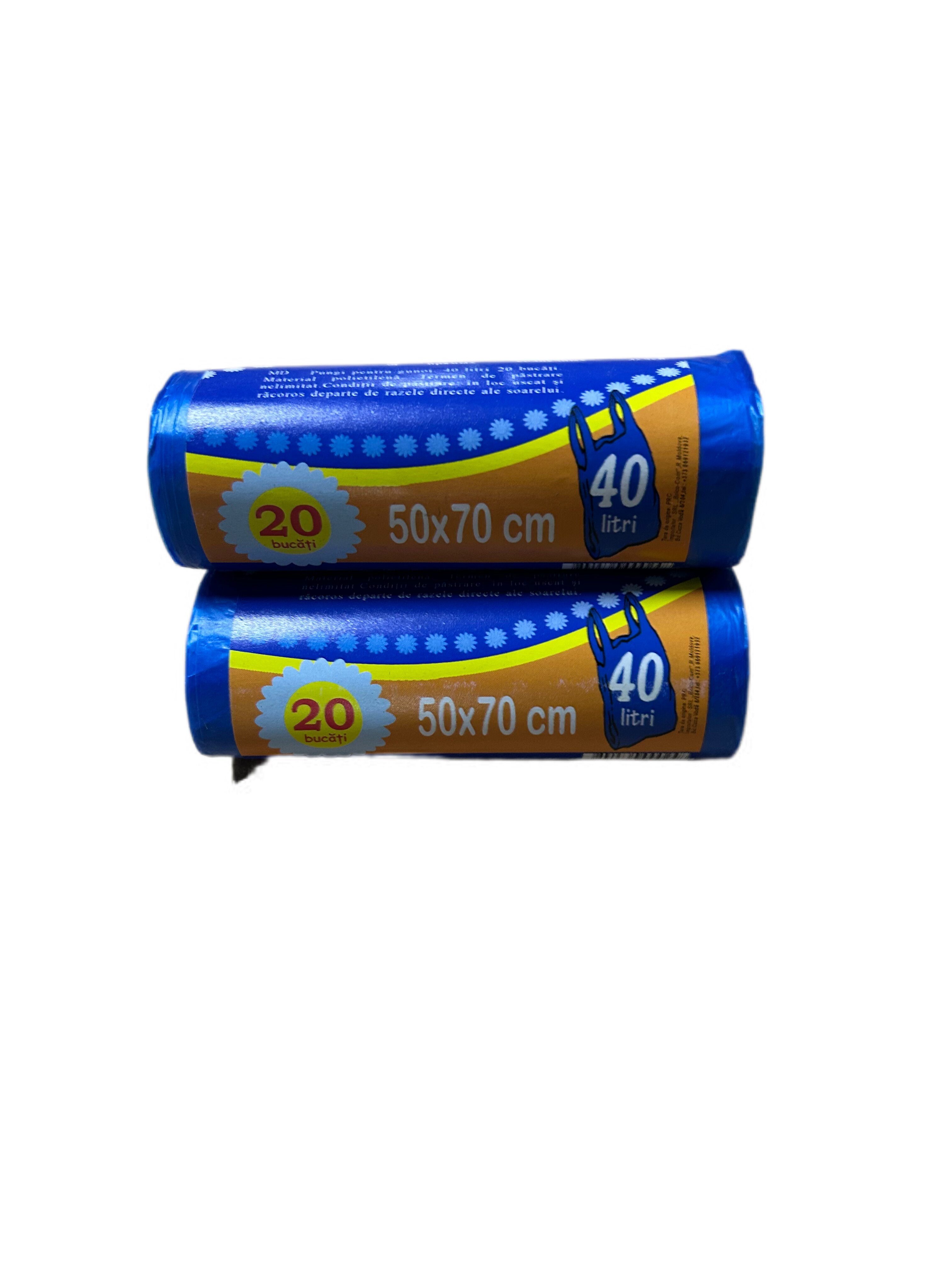 Saci pt gunoi 40L cu tort*20 buci "Super Top" albastru