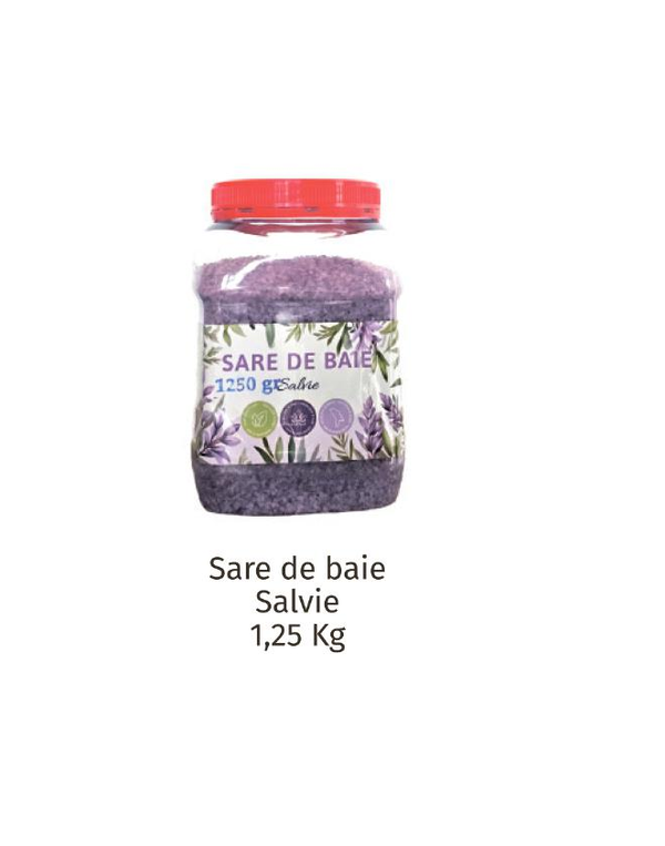 Sare de baie cu aroma de Salvie 1250gr