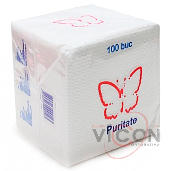 Servetele Puritate 24*24 100buc Alb