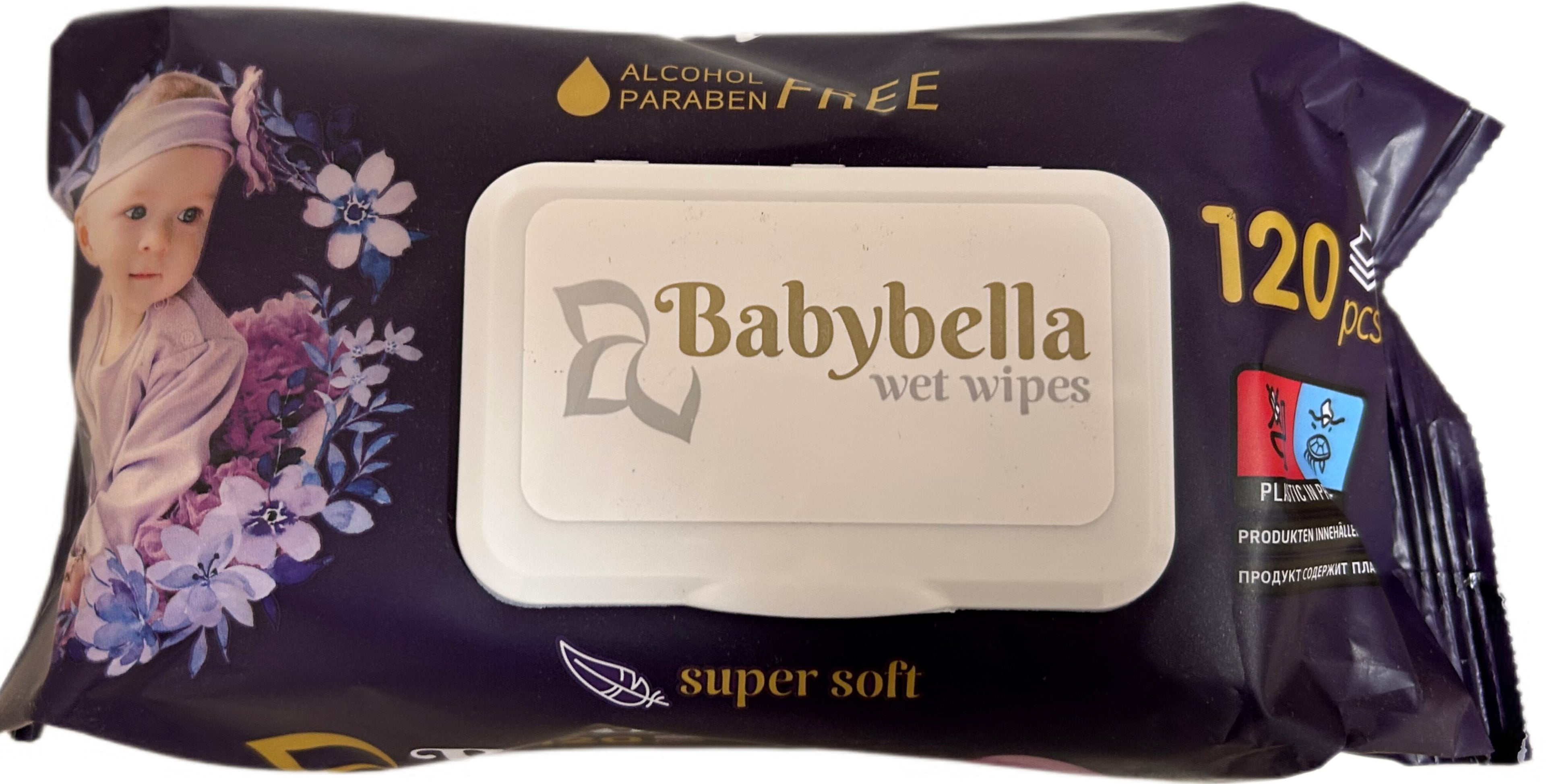 Servetele umede Babybella 120buc cu capac Labella