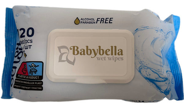 Servetele umede Babybella 120buc cu capac Ocean