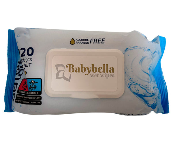 Servetele umede Babybella 120buc cu capac Ocean