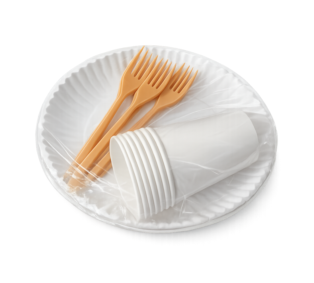 Set 3piese 6buc din carton cu furculita