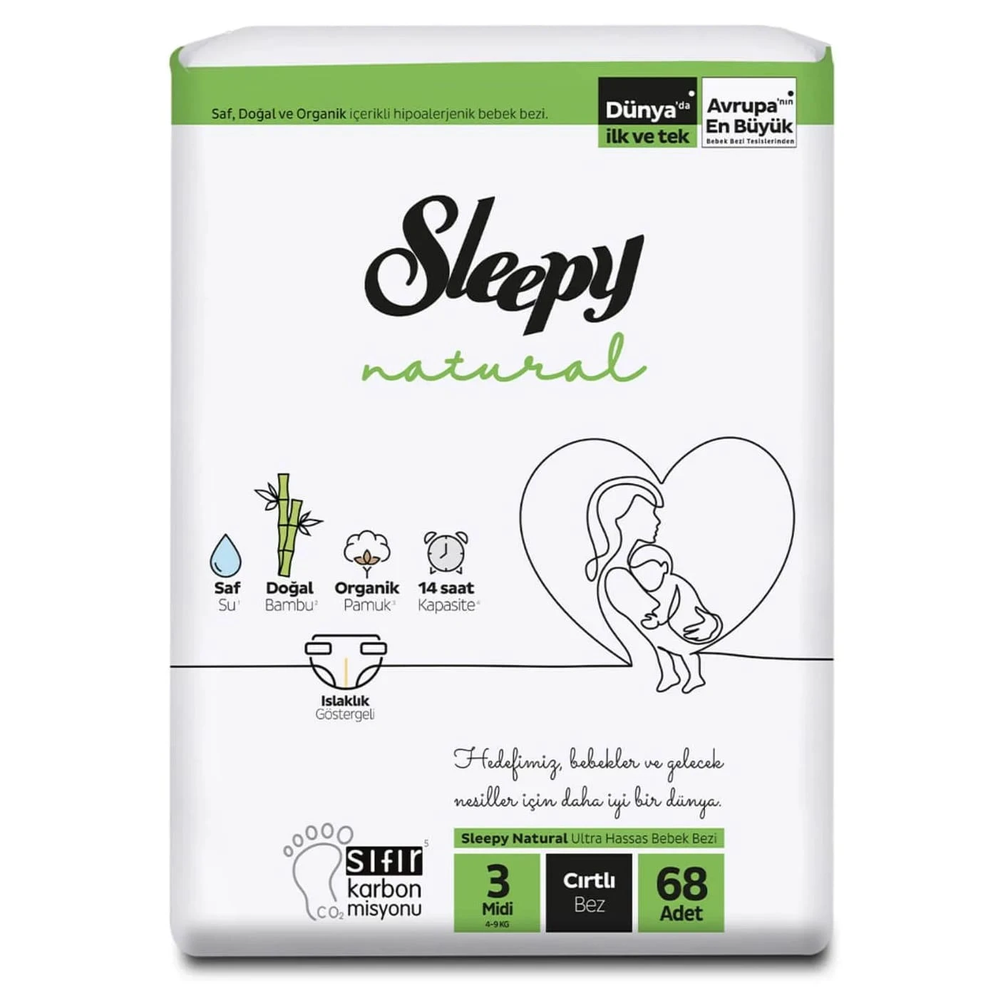 Sleepy CHILOTEI MARE N3 (4-9kg) 64 buc+cad sapun