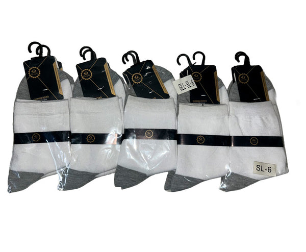 Sosete barbati alb GLL-SL-6 (42-48) set 10 buc